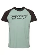 Koszule męskie - Superdry Vintage Venue Classic tee Koszula męska, Fresh Mint Green/Carbon Grey, L - miniaturka - grafika 1