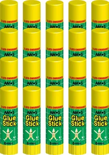 Amos Klej w sztyfcie 15g Amos BOX 20 szt - Kleje biurowe - miniaturka - grafika 1