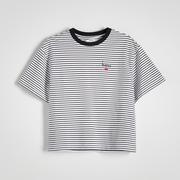 Koszulki i topy damskie - Reserved - T-shirt boxy z haftem - Wielobarwny - miniaturka - grafika 1