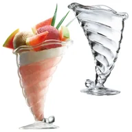 Kieliszki - Bormioli zestaw 2 pojemników na lody Fortuna z podstawką 200ml przezroczyste szklane kieliszki deserowe miska - miniaturka - grafika 1