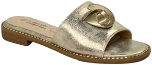 Klapki Komfortowe S.Barski KV51-007 LT.Gold - S.BARSKI - Klapki i japonki damskie - miniaturka - grafika 1