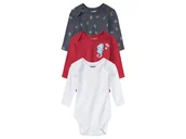 Body dla niemowląt - lupilu® Body niemowlęce, 3 szt. (50/56, Czerwony/granatowy/biały) - miniaturka - grafika 1