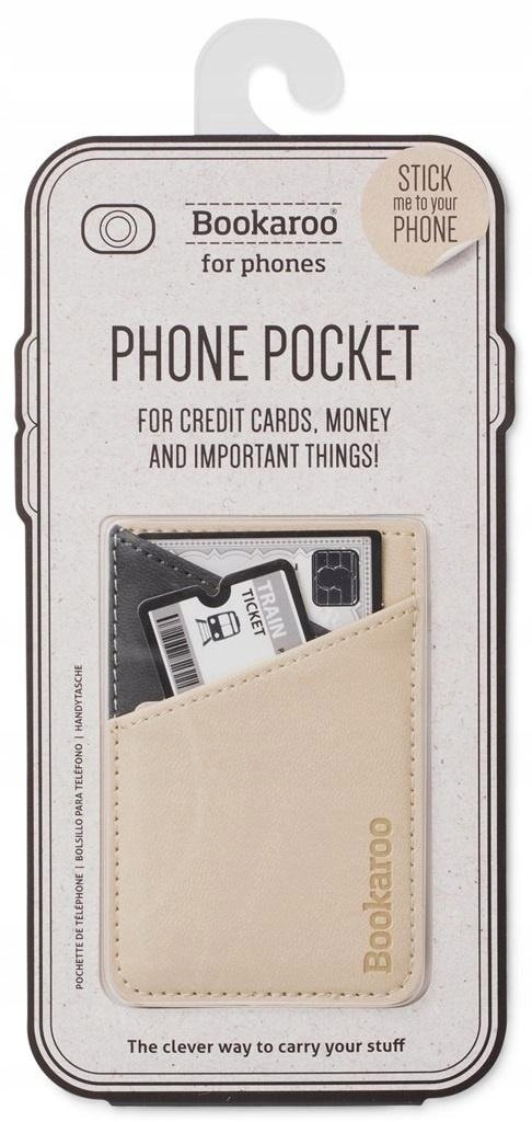 Bookaroo Phone pocket portfel na telefon beżowy
