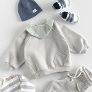 Śpiochy dla niemowląt - Reserved - Bluza oversize - Jasny szary - miniaturka - grafika 1