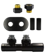 Zawory i kraniki - Zawór jednootworowy regulacyjny UNICO czarny mat All in one prawy GZ1/2 - miniaturka - grafika 1