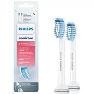 Końcówki do szczoteczek elektrycznych - Philips Końcówki do Sonicare Sensitive HX6052/07 2szt. - miniaturka - grafika 1