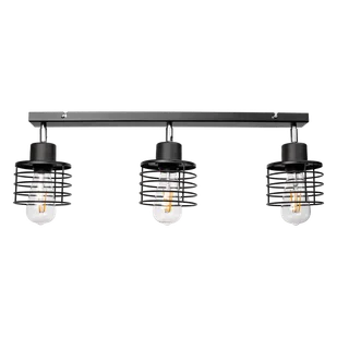 Lampa sufitowa ISLA listwa 3xE27 - czarny - Oprawy, klosze i abażury - miniaturka - grafika 1