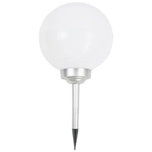 SASKA GARDEN Lampa solarna kula mleczna 30x62cm - Lampy ogrodowe - miniaturka - grafika 1