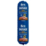 Mokra karma dla psów - Brit Sausage Beef & Fish 800g PBRI252_PAK12 - miniaturka - grafika 1