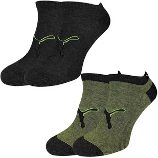 Skarpetki Puma 2 Pak Wygodne Męskie Damskie Krótkie Black 39-42 - Skarpetki męskie - miniaturka - grafika 1