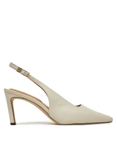Tommy Hilfiger Sandały Squared Toe FW0FW08636 Beżowy - Sandały damskie - miniaturka - grafika 1