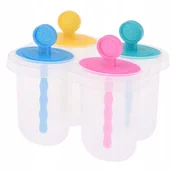 Akcesoria do lodu - Zestaw 4 Foremek Do Lodów Na Patyku Ze Stojakiem - miniaturka - grafika 1