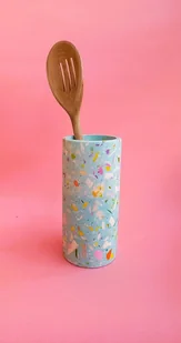 Wazon, okrągły pojemnik na akcesoria, na biurko, do łazienki - Wazony i flakony - miniaturka - grafika 1