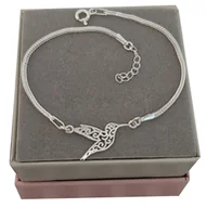 Bransoletki - Bransoletka koliber koliberek ptak srebro 925 - miniaturka - grafika 1