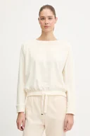 Bluzy damskie - BOSS bluza damska kolor beżowy gładka 50550724 - miniaturka - grafika 1