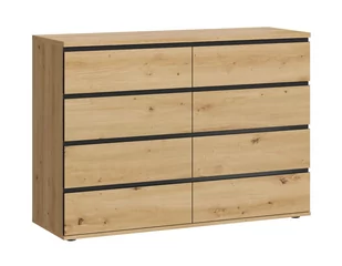 Komoda Naxos K03 8S Dąb Artisan / Czarny Mat - Inne meble do salonu - miniaturka - grafika 1