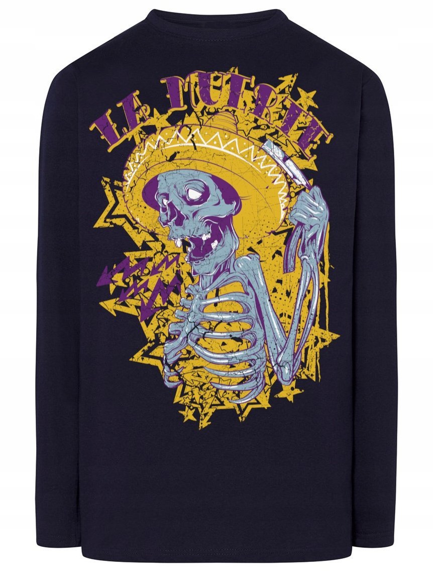 Longsleeve męski nadruk La Muerte Rozm.XXL