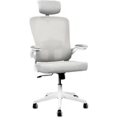 Fotele i krzesła biurowe - LVN SYSTEM Fotel Ergo Lite Biały - miniaturka - grafika 1