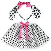 Dodatki do strojów karnawałowych - Strój opaska spódniczka Pies dalmatyńczyk kokarda - miniaturka - grafika 1