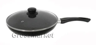 Patelnia Hoffner 30cm granitowa z pokrywką głęboka - Patelnie - miniaturka - grafika 1