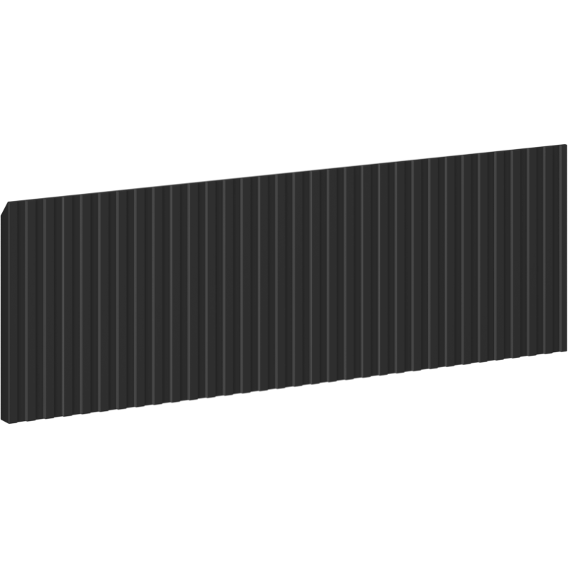 Mexen Rivel front ryflowany do korpusu szafki łazienkowej 60 x 20 cm, czarny mat - 91A20-0600-235-1-71
