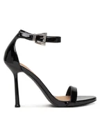 Sandały damskie - Guess Sandały FLPINS PAF03 Czarny - miniaturka - grafika 1