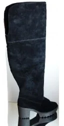 muszkieterki szerokie cholewka OBWÓD AZ 46 CM czarne 41 - Kozaki damskie - miniaturka - grafika 1