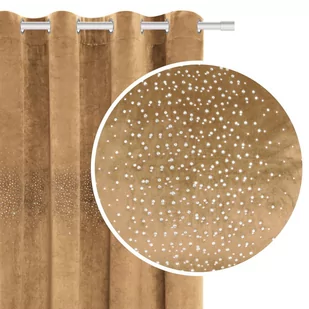 Zasłona 140 x 250 Dekoracyjna Welur Shiny Musztard - Zasłony - miniaturka - grafika 1