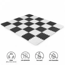 Kinderkraft Kinderkraft Mata Piankowa Puzzle LUNO 150x180cm - Black 23107261 - Maty piankowe - miniaturka - grafika 1