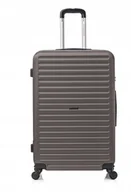 Walizki - Duża walizka podróżna VIP ABS 28" DARK GREY ATENY 4,4kg 102L odpinane kółka - miniaturka - grafika 1
