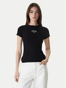 Koszulki i topy damskie - Guess Jeans T-Shirt W6RP21 KA0H1 Czarny Slim Fit - miniaturka - grafika 1