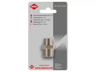 Redukcja nyplowa w blistrze 3/8" x 1/2" Airpress 4337525 - Akcesoria pneumatyczne - miniaturka - grafika 1