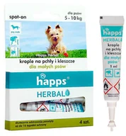 Artykuły przeciw pasożytom - Bros Sp z o.o. Bros Sp z o.o HAPPS Herbal krople na pchły i kleszcze dla małych psów 5-10kg BROS-1612 - miniaturka - grafika 1
