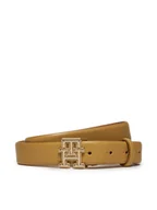 Paski - Tommy Hilfiger Pasek Damski Th Logo Bombe 2.5 AW0AW16028 Brązowy - miniaturka - grafika 1
