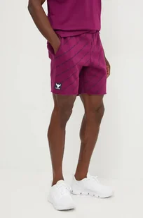 Under Armour szorty Project Rock męskie kolor fioletowy 1386885 - Spodenki męskie - miniaturka - grafika 1