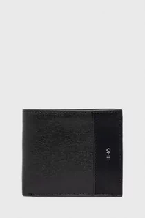Portfele - LIU JO portfel skórzany męski kolor czarny - grafika 1