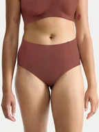 Majtki damskie - Sloggi Figi klasyczne z wysokim stanem Zero Feel 10217759 Brązowy - miniaturka - grafika 1