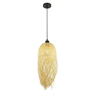 Lampy sufitowe - Bali lampa wisząca 1xE27 czarna/bambus 7188CW - miniaturka - grafika 1