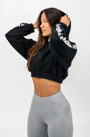 Bluzy sportowe damskie - Bluza damska Nebbia ICONIC Cropped Zip-Up Hoodie black L - miniaturka - grafika 1