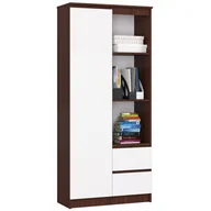 Regały biurowe - REGAŁ BIUROWY R 80 cm CLP R11 WENGE / BIAŁY - miniaturka - grafika 1