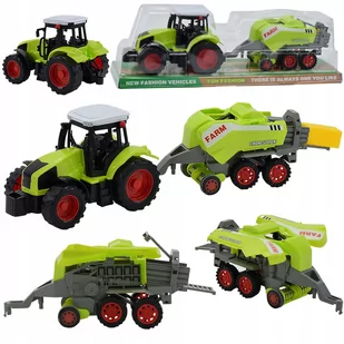 TRAKTOR CIĄGNIK NAPĘD PRASA ZESTAW FARMER MASZYNA - Samochody i pojazdy dla dzieci - miniaturka - grafika 1