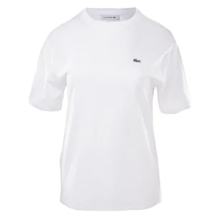 Damska Koszulka z krótkim rękawem LACOSTE TEE-SHIRT & TURTLE NECK SHIRT TF5441.001 – Biały - Koszulki i topy damskie - miniaturka - grafika 1