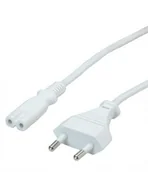 Kable - Value Kabel sieciowy Euro wtyczka płaska na C7, 2-biegunowy, biały, 3 m 19.99.2091 - miniaturka - grafika 1