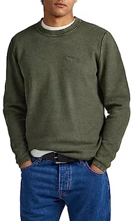 Swetry męskie - Pepe Jeans Sweter męski Silvertown, Zielony (oliwkowy), L - grafika 1