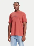 Koszulki męskie - Quiksilver T-Shirt EQYZT08174 Czerwony Regular Fit - miniaturka - grafika 1