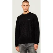 Swetry męskie - Guess Jeans Sweter | Relaxed fit | z dodatkiem wełny - miniaturka - grafika 1