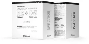 Laborell Witamina K2 100 g + D3 2000 j.m. LABORELL M55 - Witaminy i minerały - miniaturka - grafika 2
