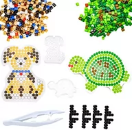 Prace ręczne dla dzieci - Koraliki Do Prasowania Zestaw Prasowanki 2W1 2000 Szt 2 Szablony Piesek I Żółw - miniaturka - grafika 1