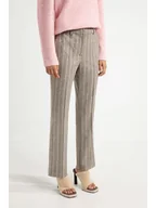 Spodnie damskie - Josephine & Co Spodnie "Abraham" w kolorze biało-brązowym - miniaturka - grafika 1