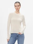 Swetry damskie - Tommy Hilfiger Sweter Soft Wool C-Nk Sweater WW0WW40264 Żółty Regular Fit - miniaturka - grafika 1